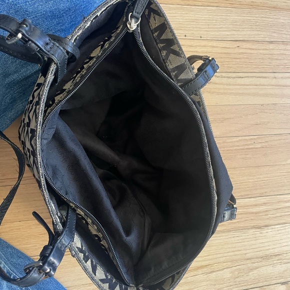 Michael Kors Black and Brown Logo Tote - Picture 7 of 9